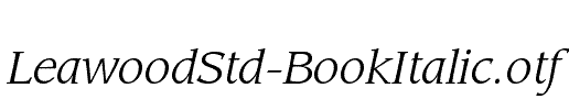 LeawoodStd-BookItalic