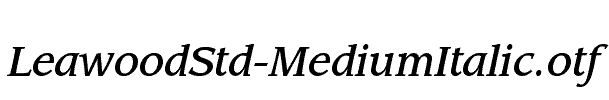 LeawoodStd-MediumItalic