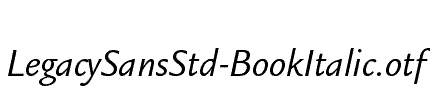 LegacySansStd-BookItalic