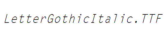 LetterGothicItalic