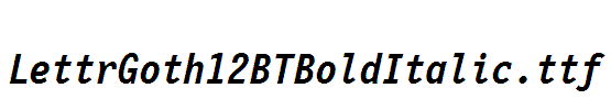 LettrGoth12BTBoldItalic