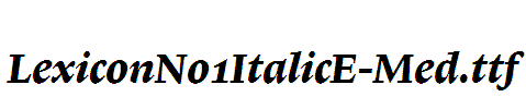 LexiconNo1ItalicE-Med