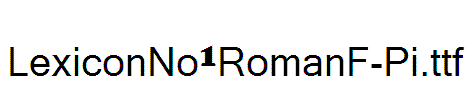 LexiconNo1RomanF-Pi