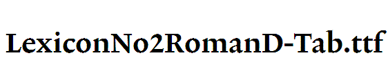 LexiconNo2RomanD-Tab