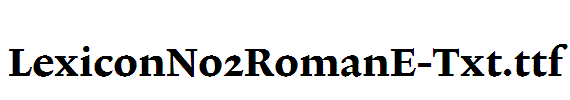 LexiconNo2RomanE-Txt