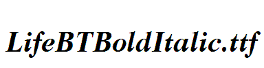 LifeBTBoldItalic