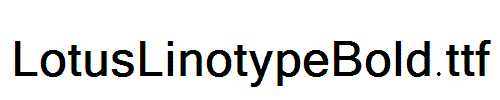 LotusLinotypeBold