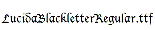 LucidaBlackletterRegular