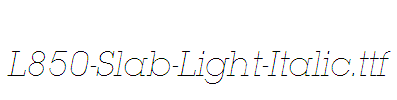 L850-Slab-Light-Italic