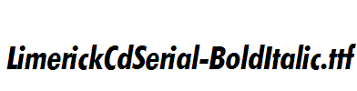 LimerickCdSerial-BoldItalic