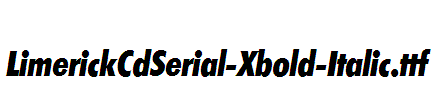 LimerickCdSerial-Xbold-Italic