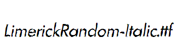 LimerickRandom-Italic