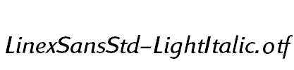 LinexSansStd-LightItalic