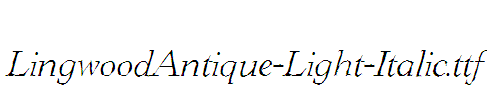 LingwoodAntique-Light-Italic