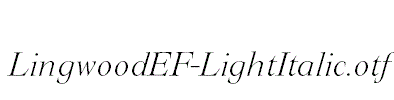 LingwoodEF-LightItalic