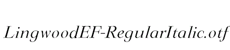 LingwoodEF-RegularItalic