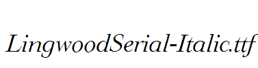 LingwoodSerial-Italic