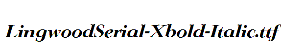 LingwoodSerial-Xbold-Italic