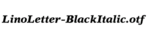 LinoLetter-BlackItalic