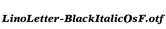 LinoLetter-BlackItalicOsF