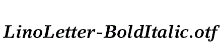 LinoLetter-BoldItalic