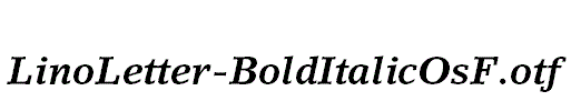 LinoLetter-BoldItalicOsF