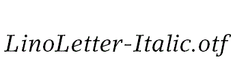 LinoLetter-Italic