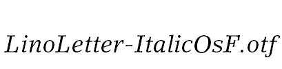 LinoLetter-ItalicOsF