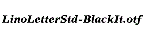 LinoLetterStd-BlackIt