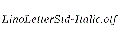 LinoLetterStd-Italic