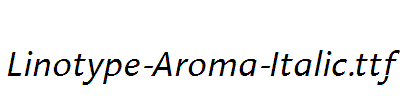 Linotype-Aroma-Italic