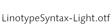 LinotypeSyntax-Light