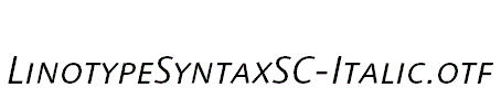 LinotypeSyntaxSC-Italic