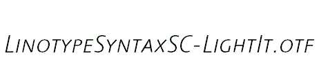 LinotypeSyntaxSC-LightIt