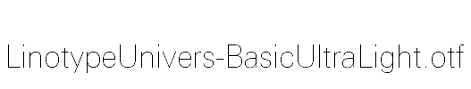 LinotypeUnivers-BasicUltraLight