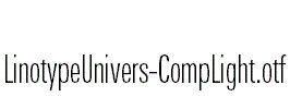 LinotypeUnivers-CompLight