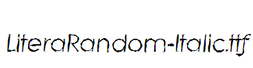 LiteraRandom-Italic