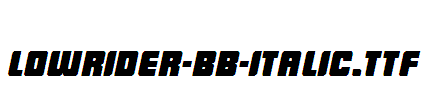 LowRider-BB-Italic