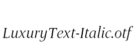 LuxuryText-Italic