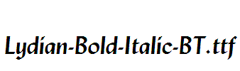 Lydian-Bold-Italic-BT