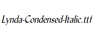 Lynda-Condensed-Italic