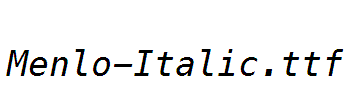 Menlo-Italic