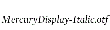 MercuryDisplay-Italic