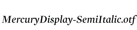 MercuryDisplay-SemiItalic