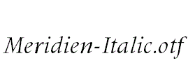 Meridien-Italic