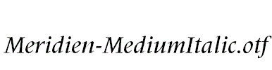 Meridien-MediumItalic