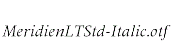 MeridienLTStd-Italic