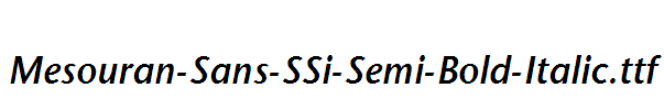 Mesouran-Sans-SSi-Semi-Bold-Italic