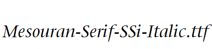 Mesouran-Serif-SSi-Italic