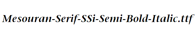 Mesouran-Serif-SSi-Semi-Bold-Italic